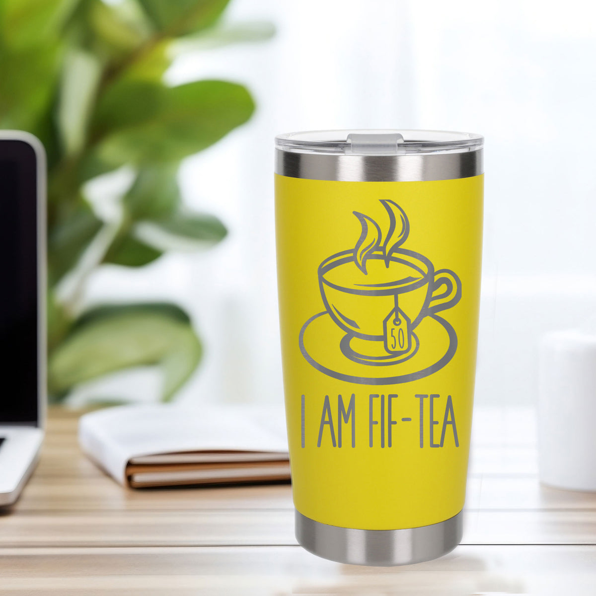 Yellow Thermal Metal Coffee Cup