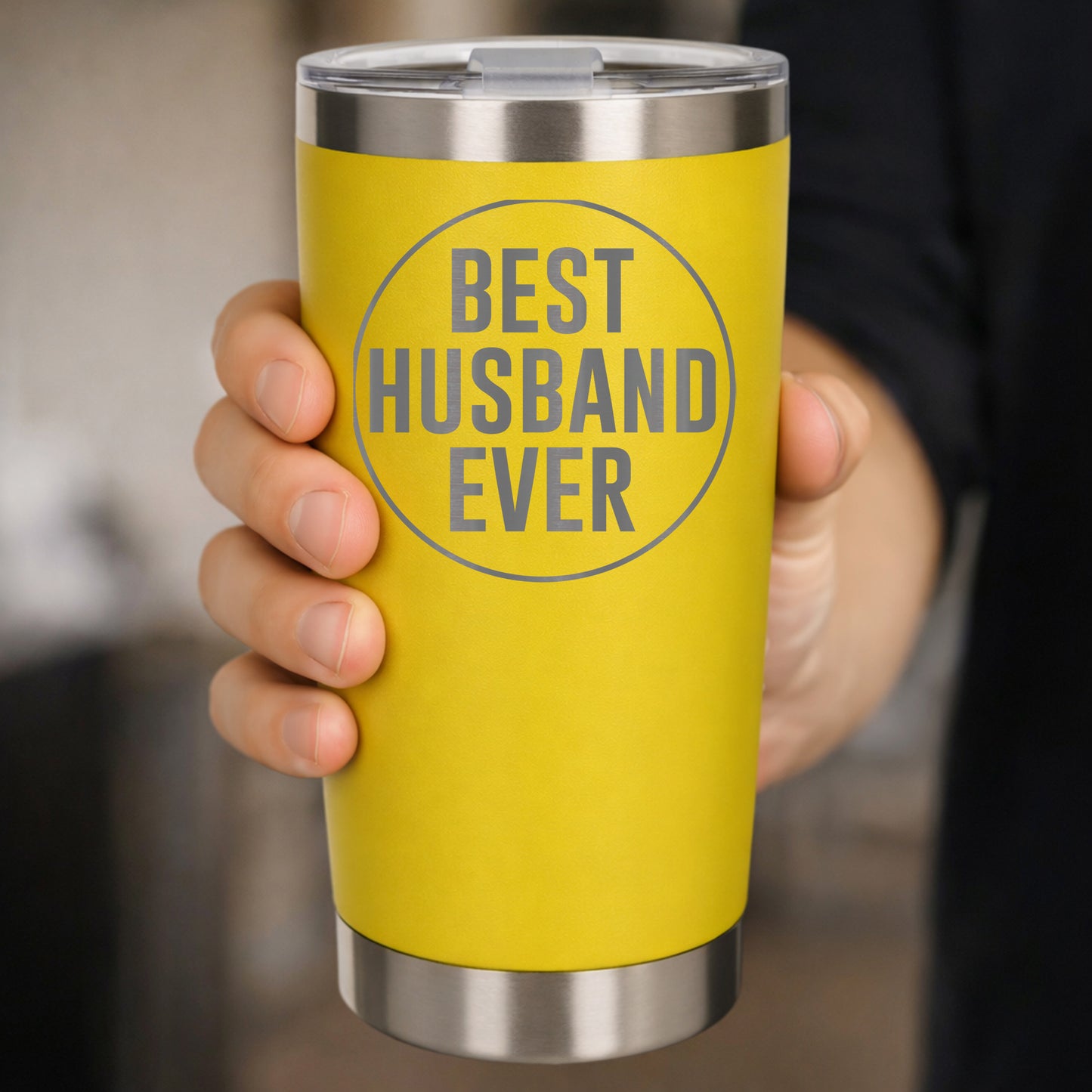 Yellow Thermal Metal Coffee Cup
