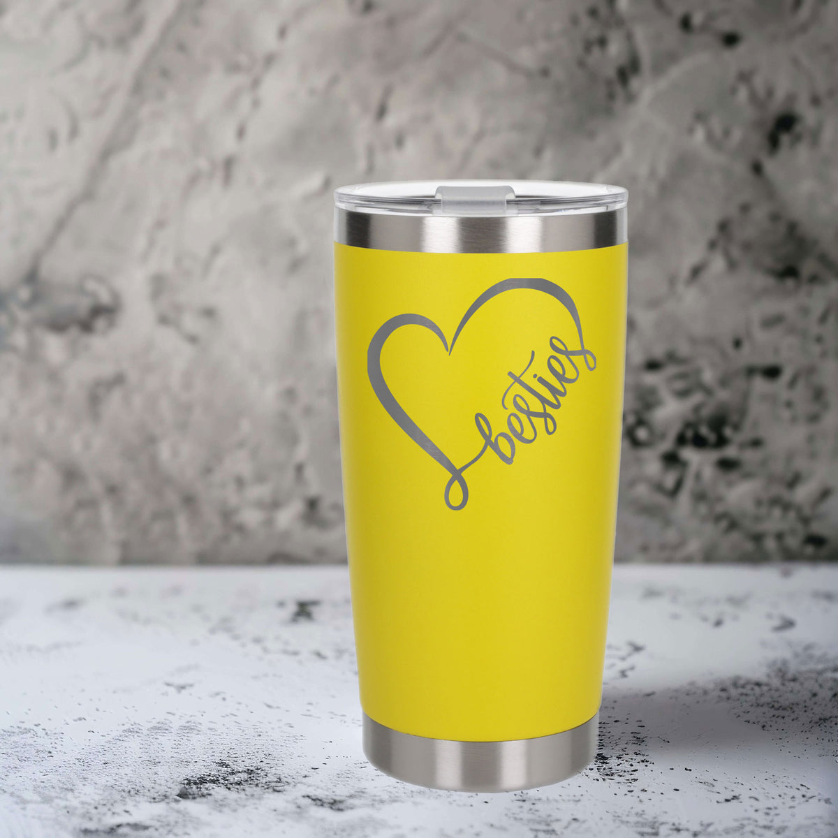 Yellow Thermal Metal Coffee Cup