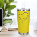 Yellow Thermal Metal Coffee Cup