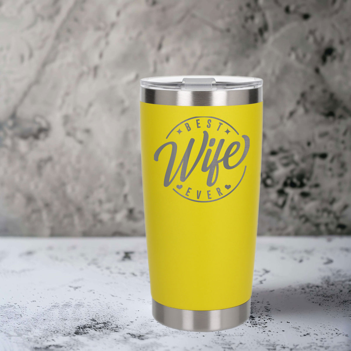Yellow Thermal Metal Coffee Cup