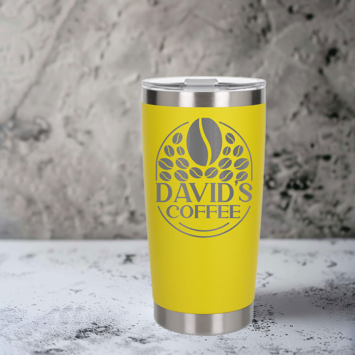 Yellow Thermal Metal Coffee Cup