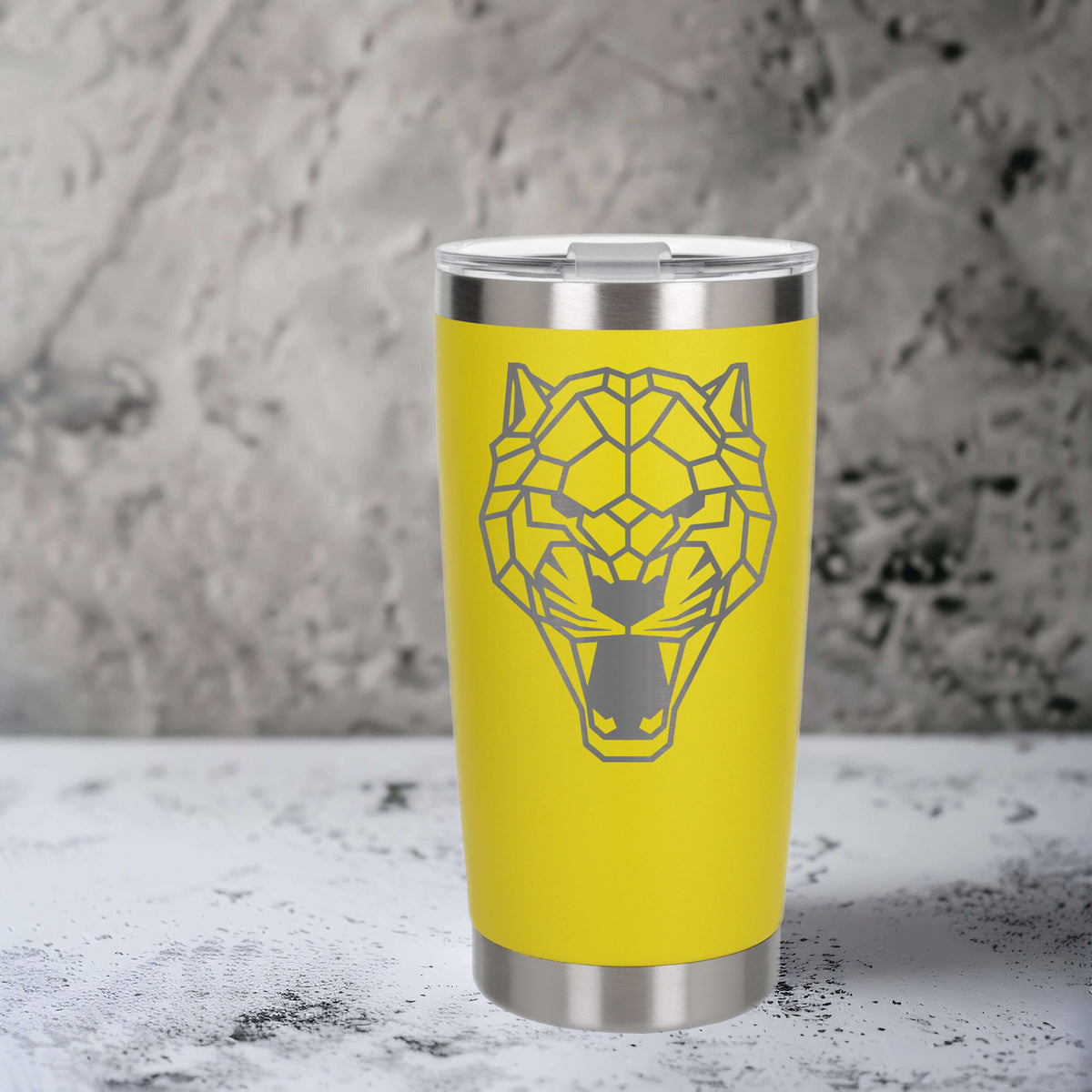 Yellow Thermal Metal Coffee Cup