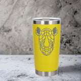 Yellow Thermal Metal Coffee Cup