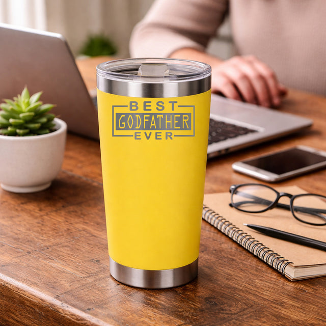 Yellow Thermal Metal Coffee Cup