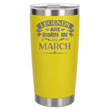 Yellow Thermal Metal Coffee Cup