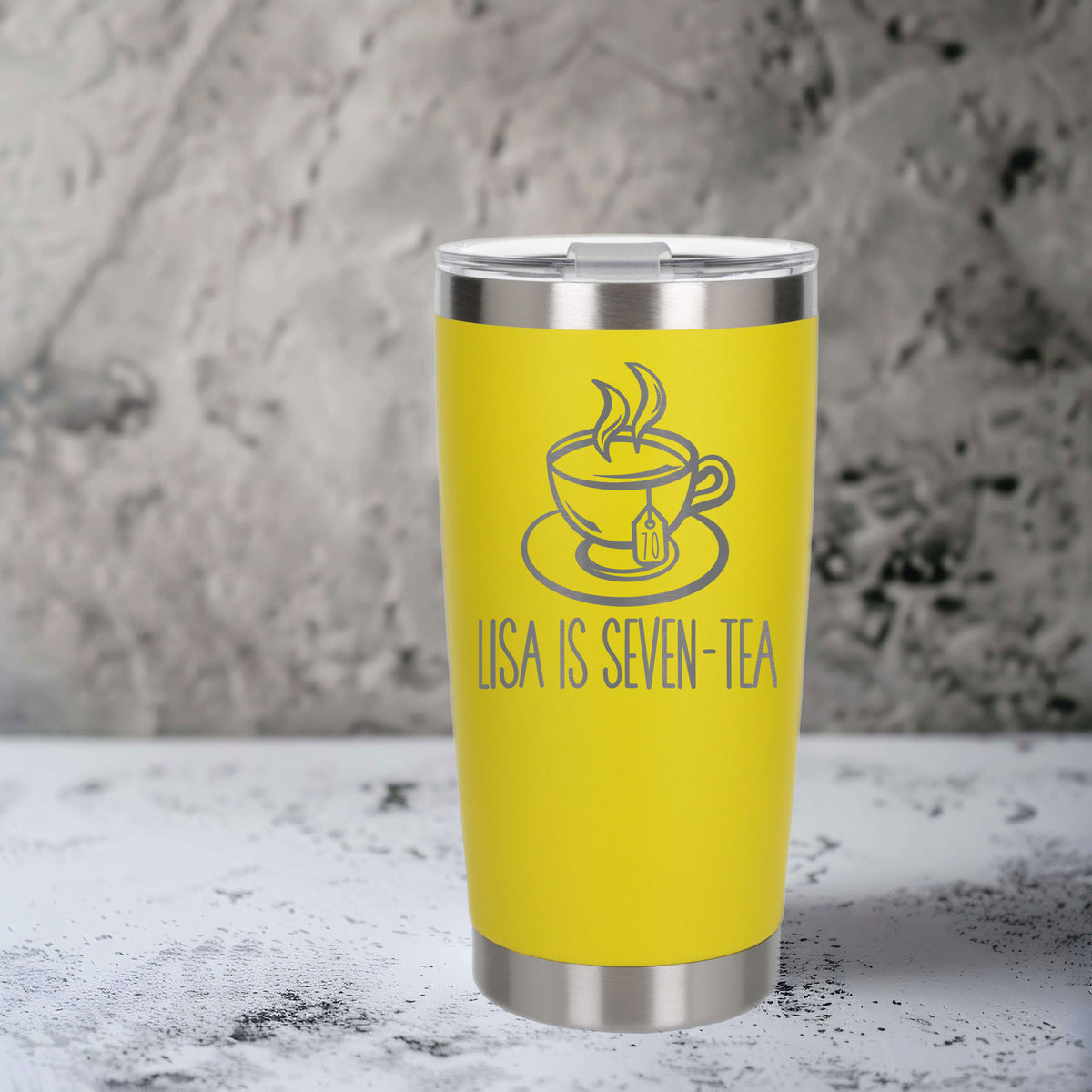 Yellow Thermal Metal Coffee Cup