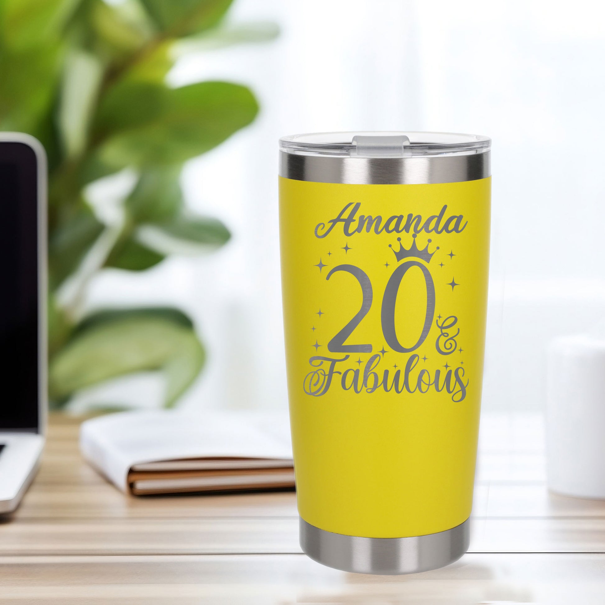 Yellow Thermal Metal Coffee Cup