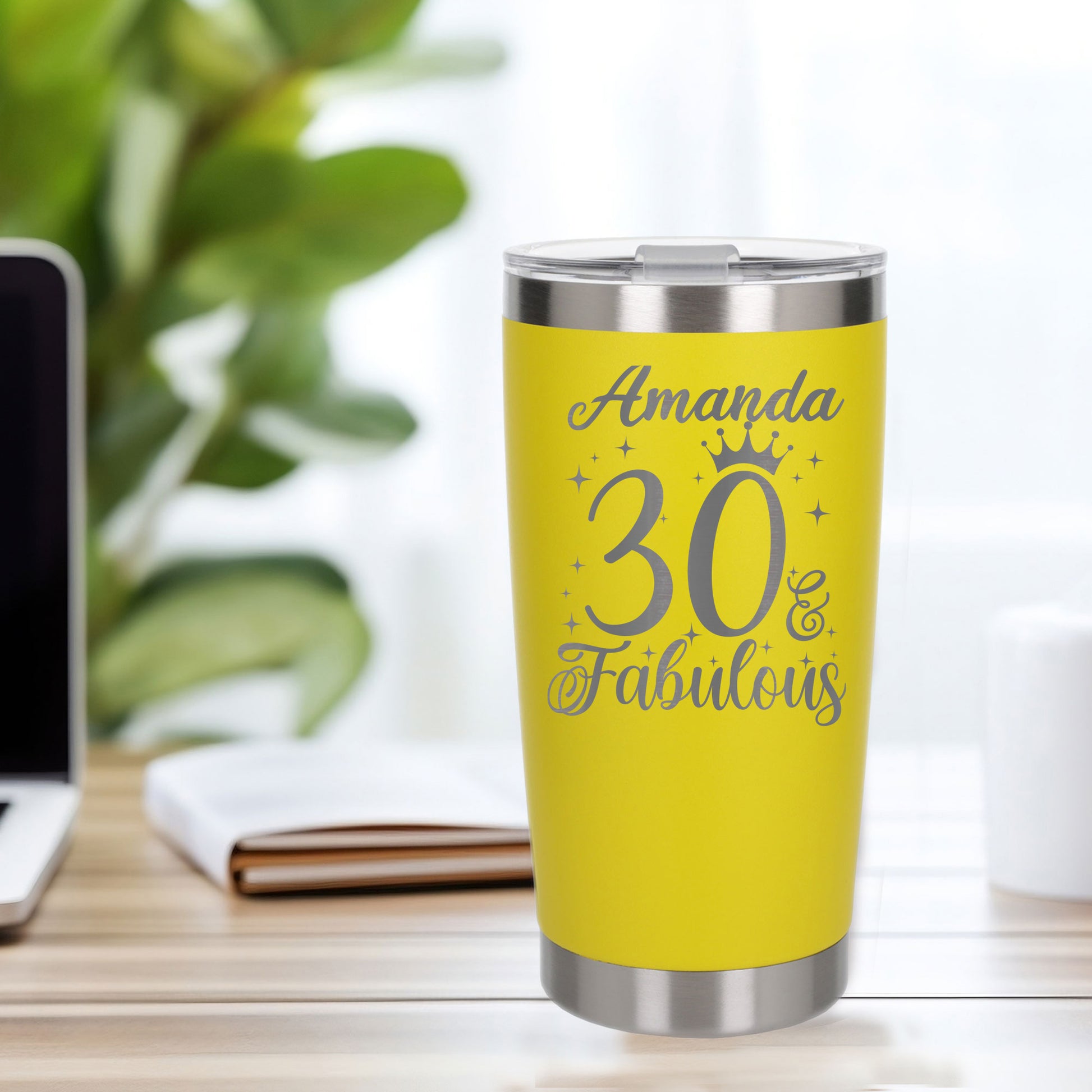 Yellow Thermal Metal Coffee Cup