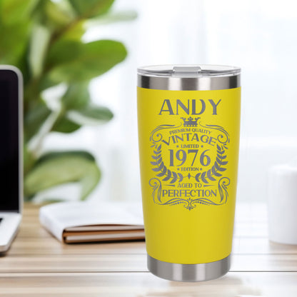 Yellow Thermal Metal Coffee Cup