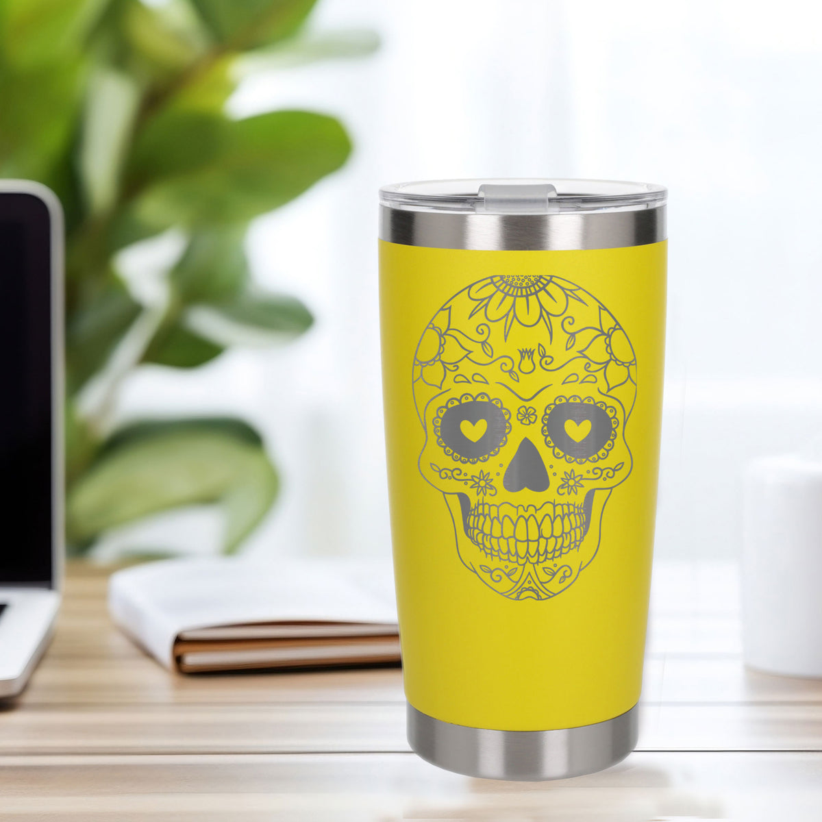 Yellow Thermal Metal Coffee Cup