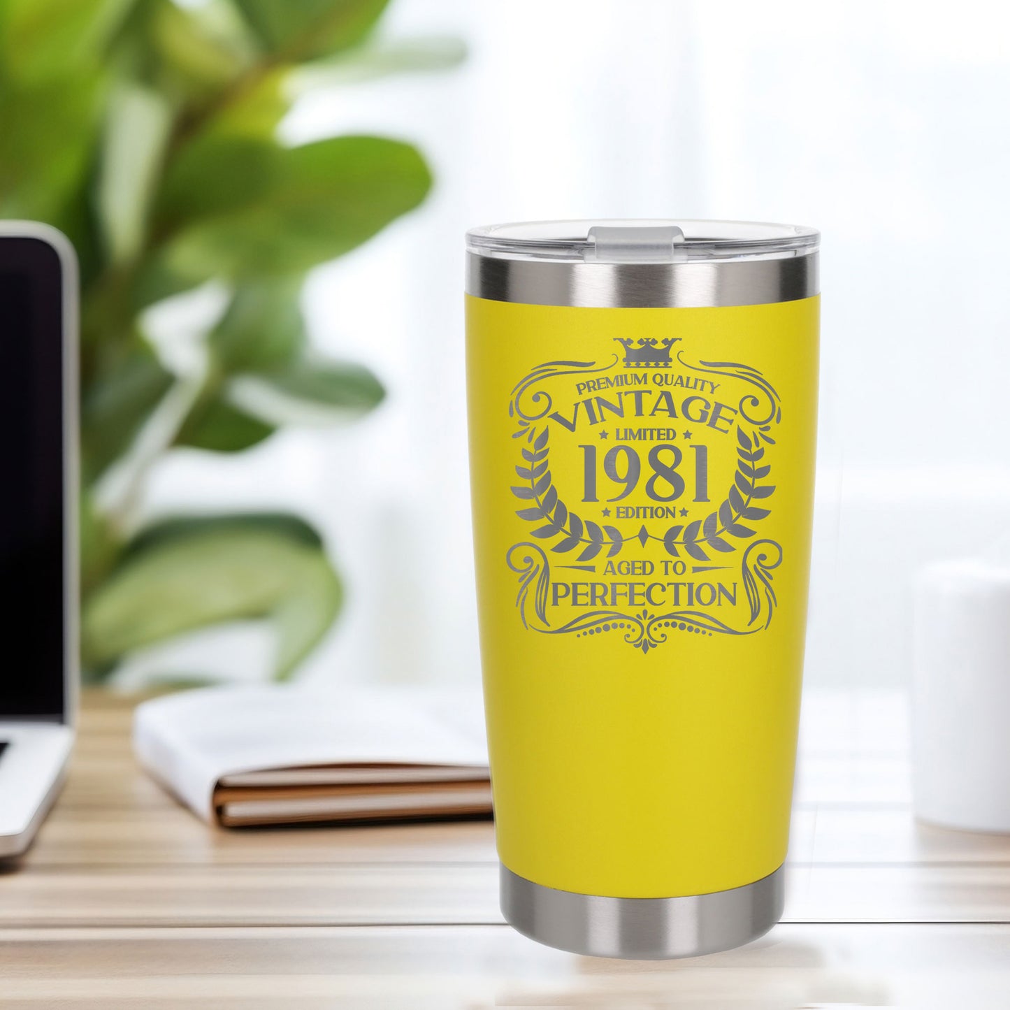 Yellow Thermal Metal Coffee Cup