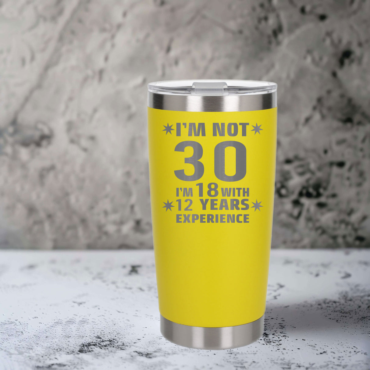 Yellow Thermal Metal Coffee Cup