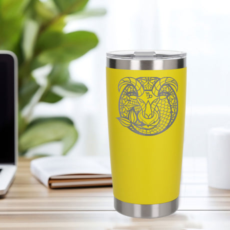 Yellow Thermal Metal Coffee Cup