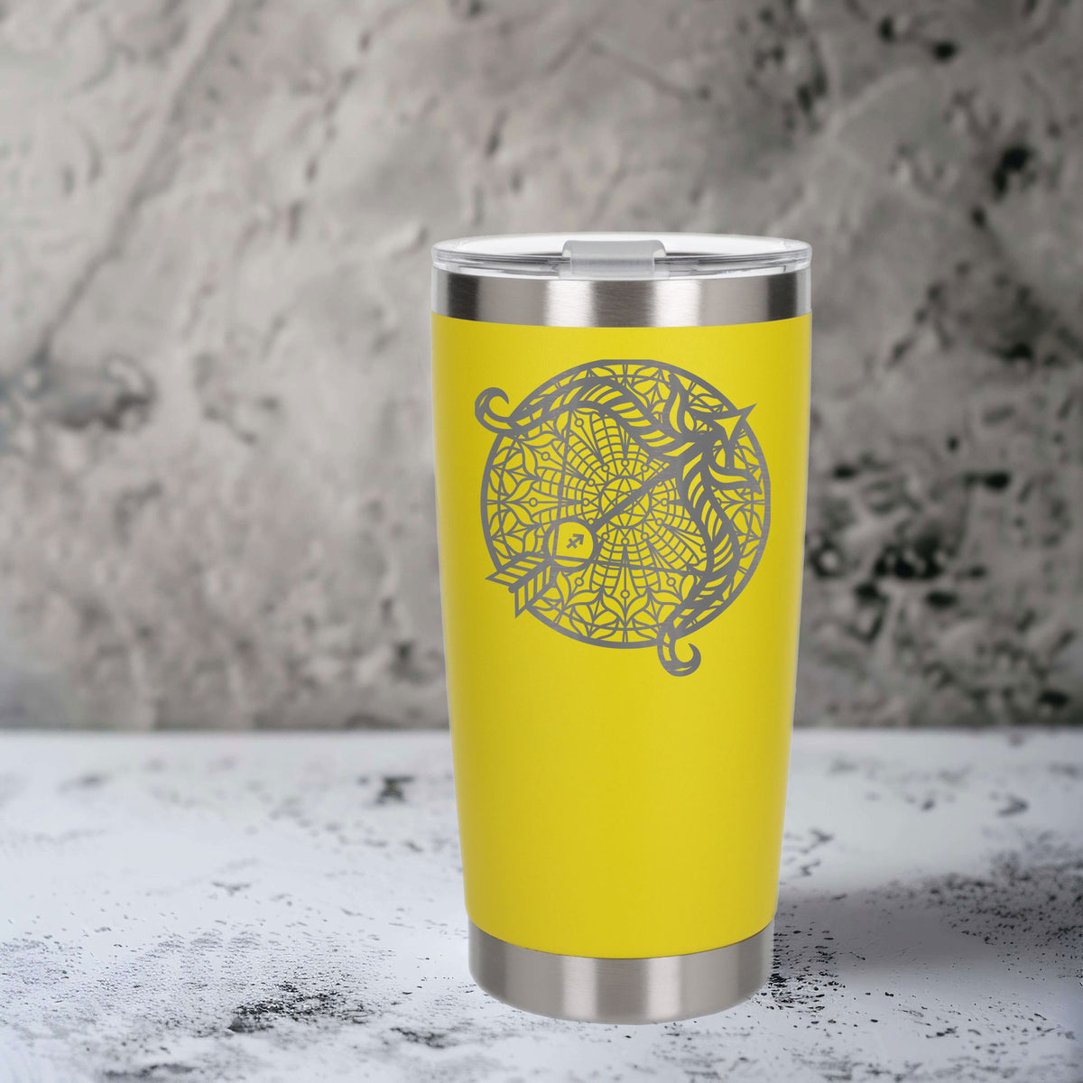 Yellow Thermal Metal Coffee Cup