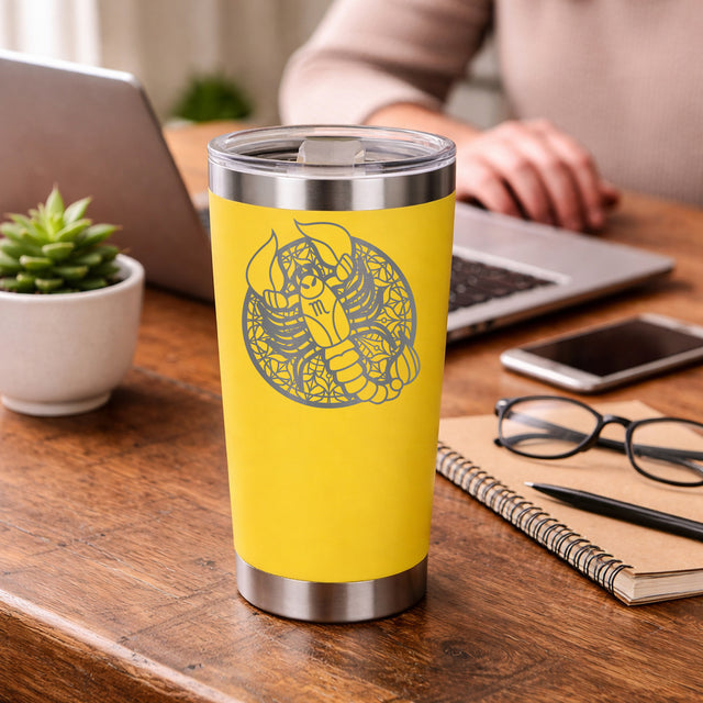 Yellow Thermal Metal Coffee Cup