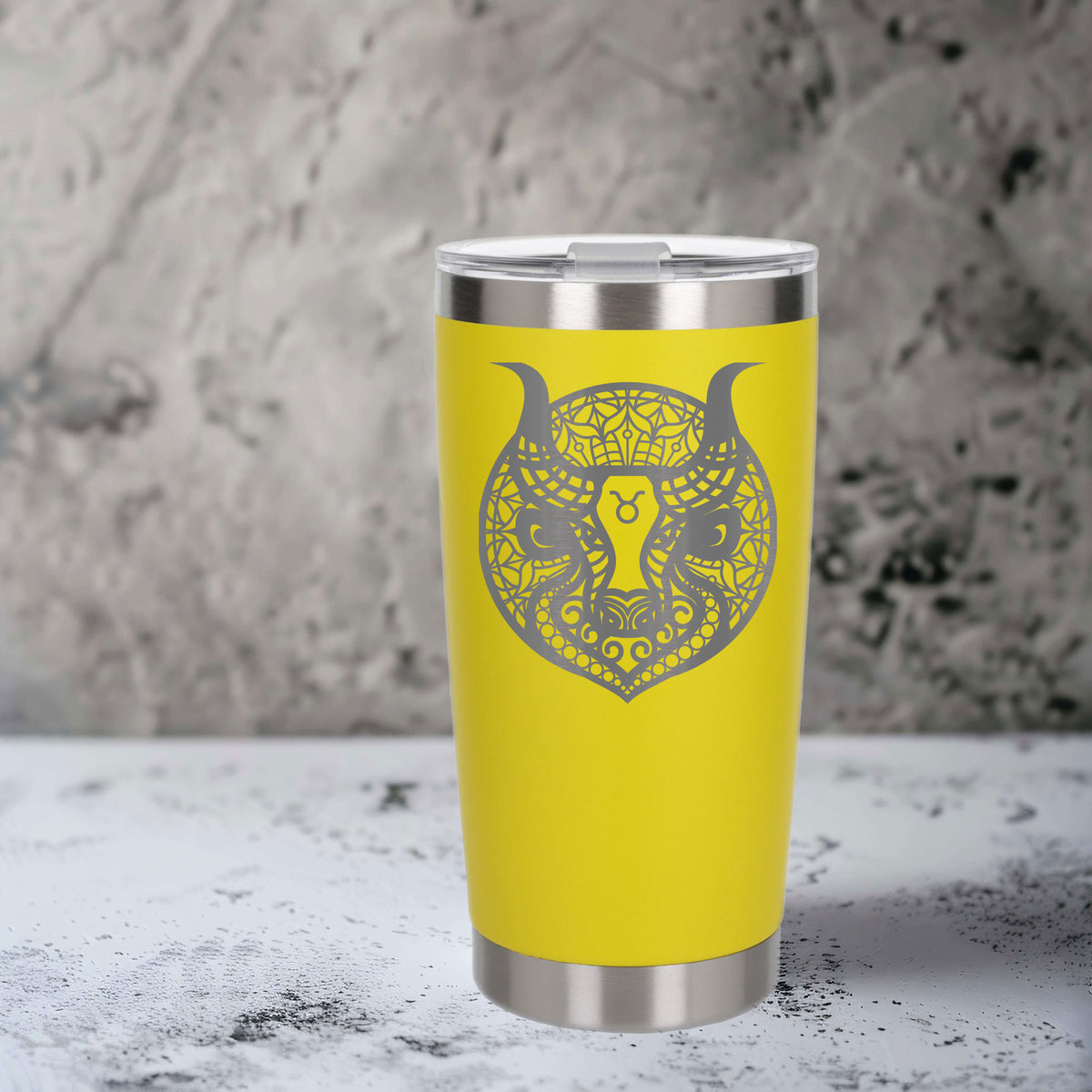 Yellow Thermal Metal Coffee Cup