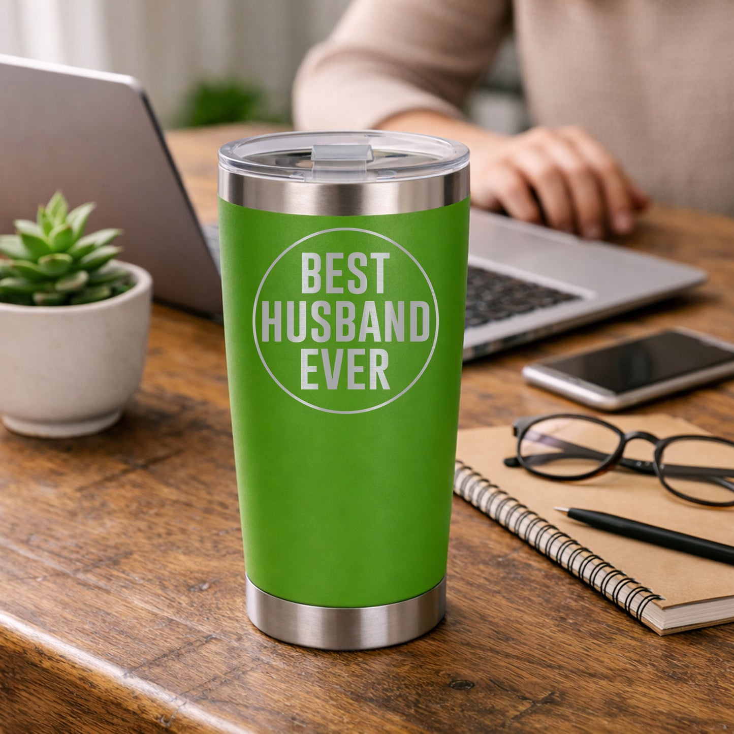 Green Thermal Metal Coffee Cup