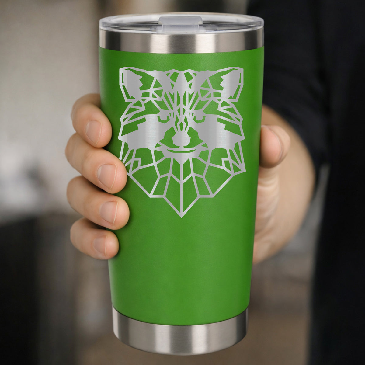 Green Thermal Metal Coffee Cup