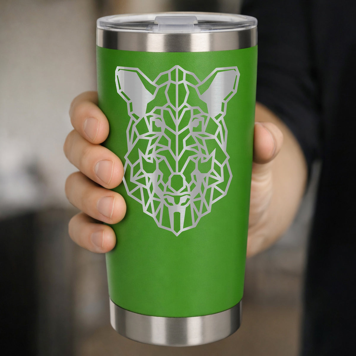 Green Thermal Metal Coffee Cup