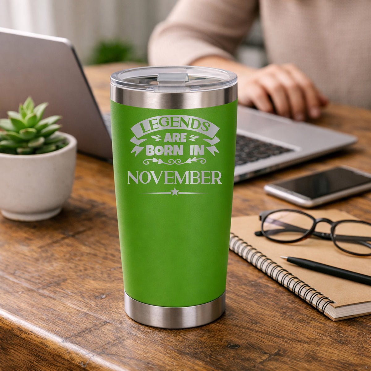 Green Thermal Metal Coffee Cup