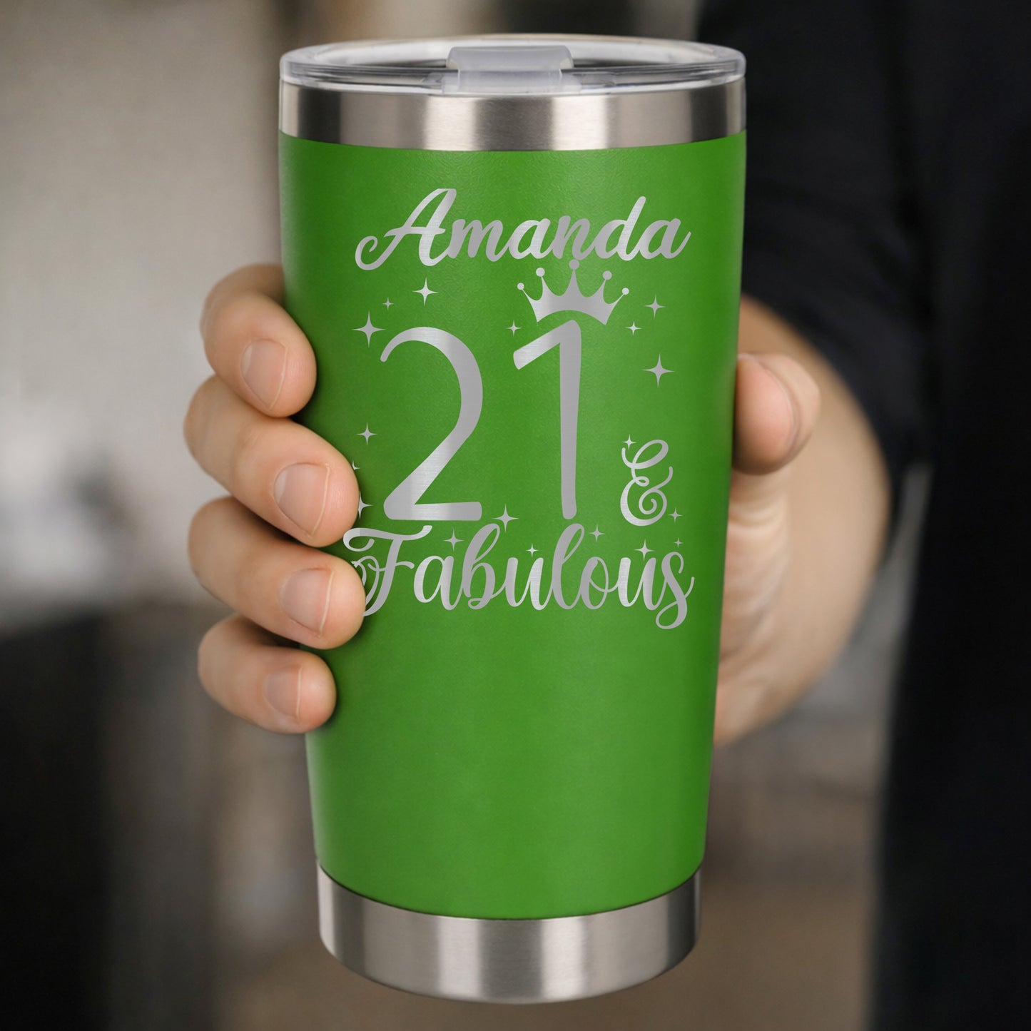 Green Thermal Metal Coffee Cup