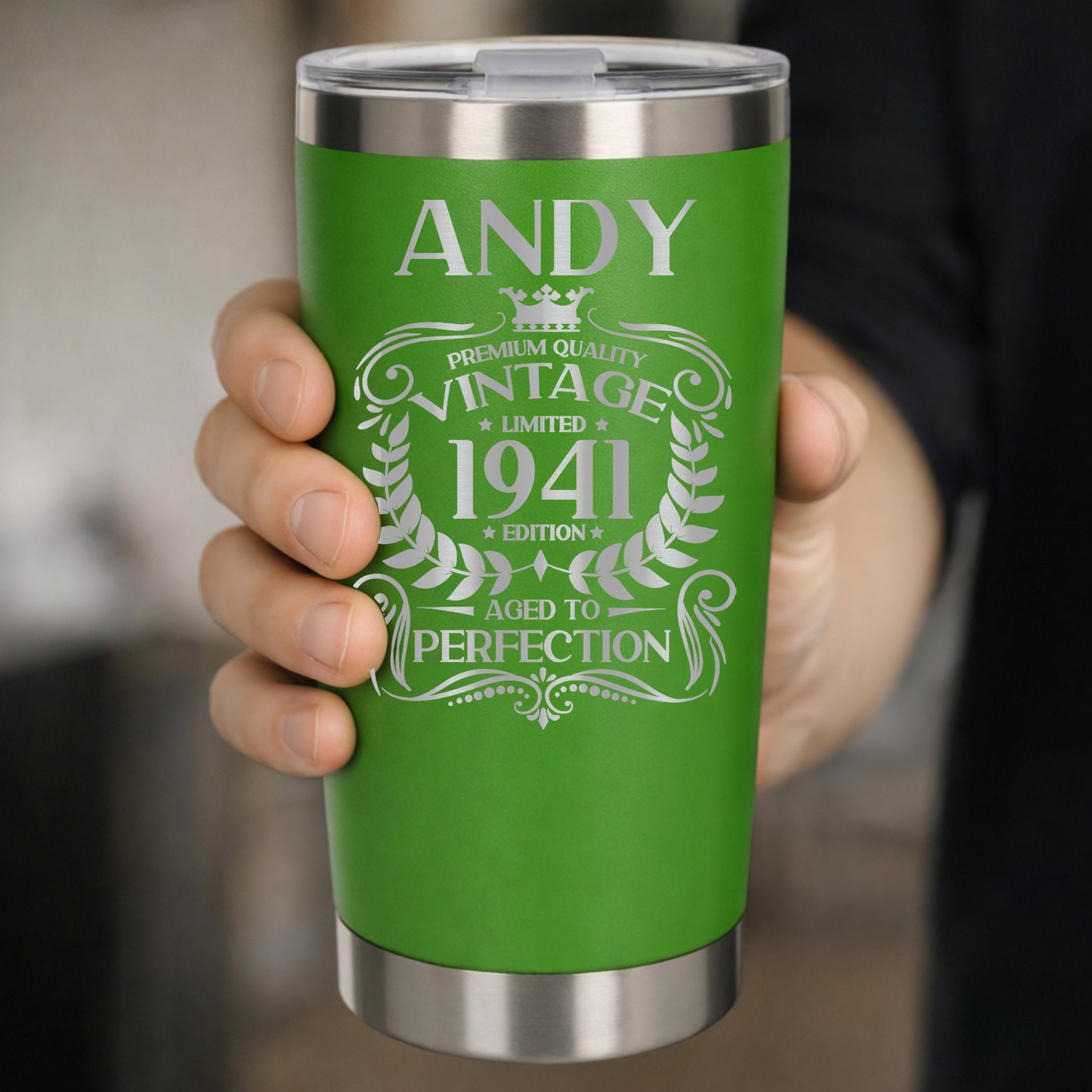 Green Thermal Metal Coffee Cup