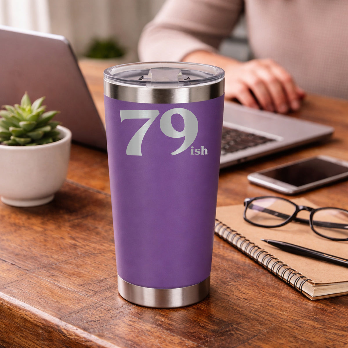 Purple Thermal Metal Coffee Cup