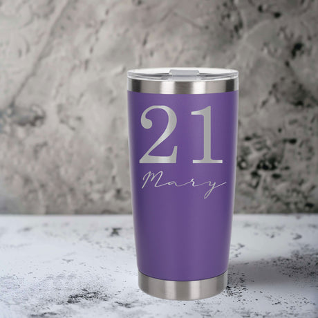 Purple Thermal Metal Coffee Cup