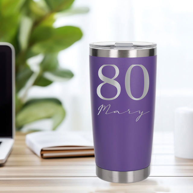 Purple Thermal Metal Coffee Cup