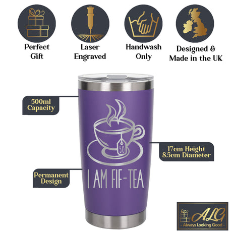 Purple Thermal Metal Coffee Cup