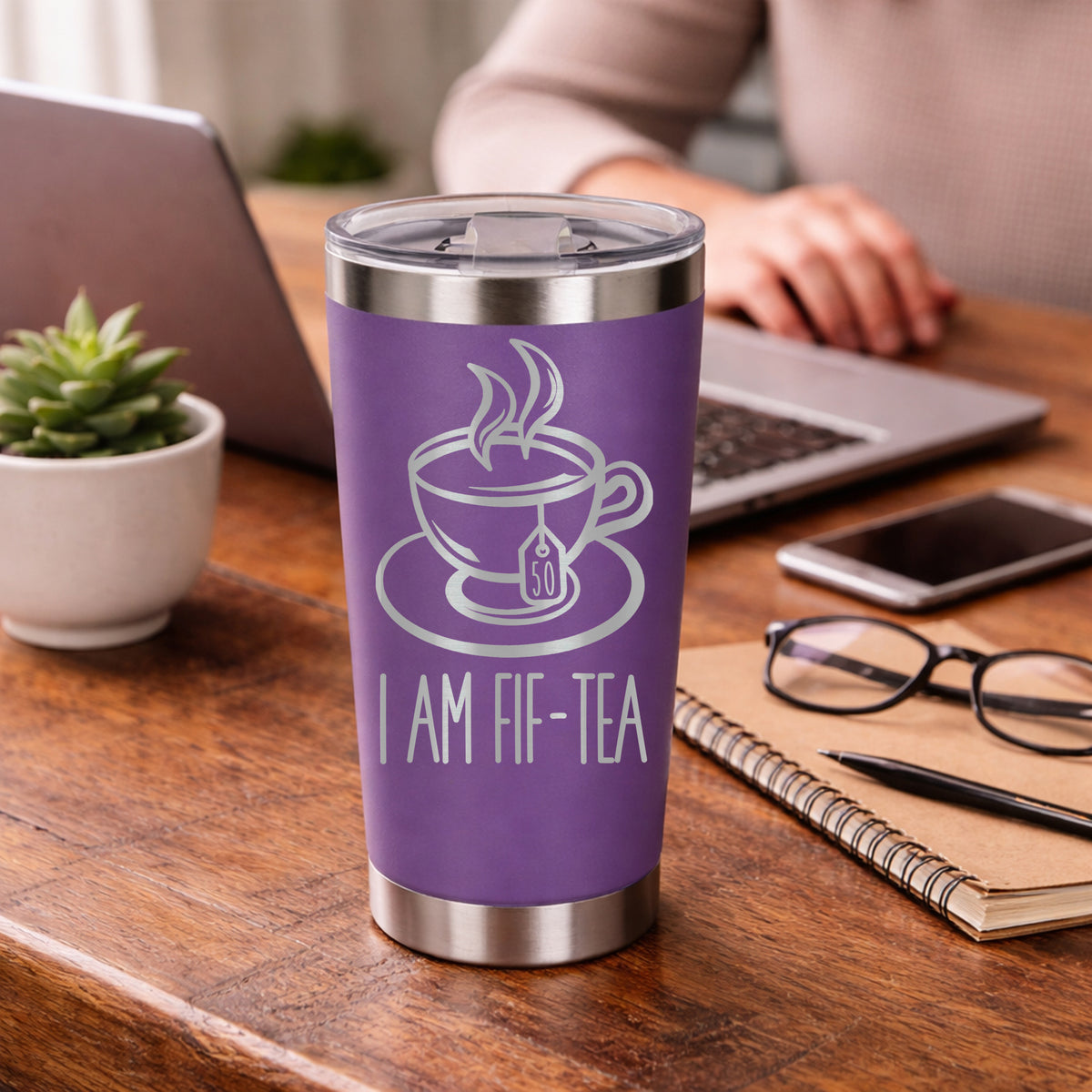 Purple Thermal Metal Coffee Cup