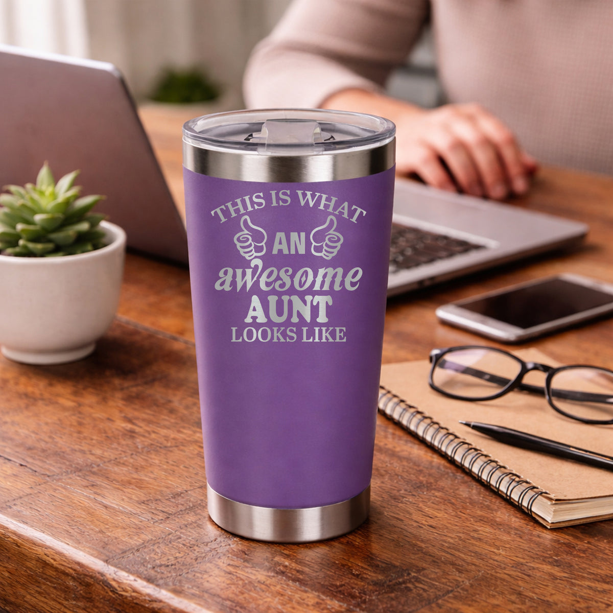 Purple Thermal Metal Coffee Cup