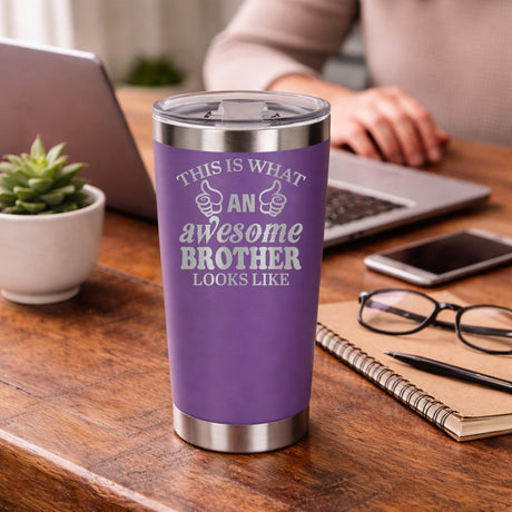 Purple Thermal Metal Coffee Cup