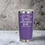 Purple Thermal Metal Coffee Cup