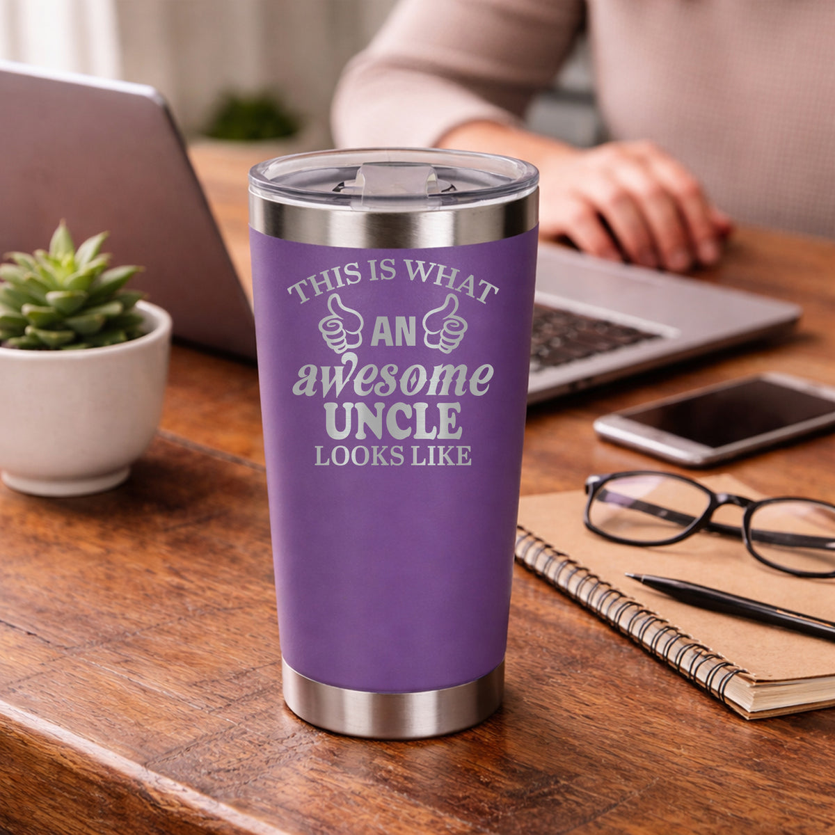 Purple Thermal Metal Coffee Cup