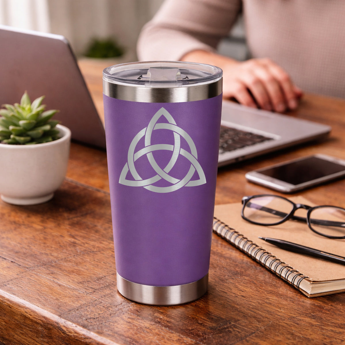 Purple Thermal Metal Coffee Cup