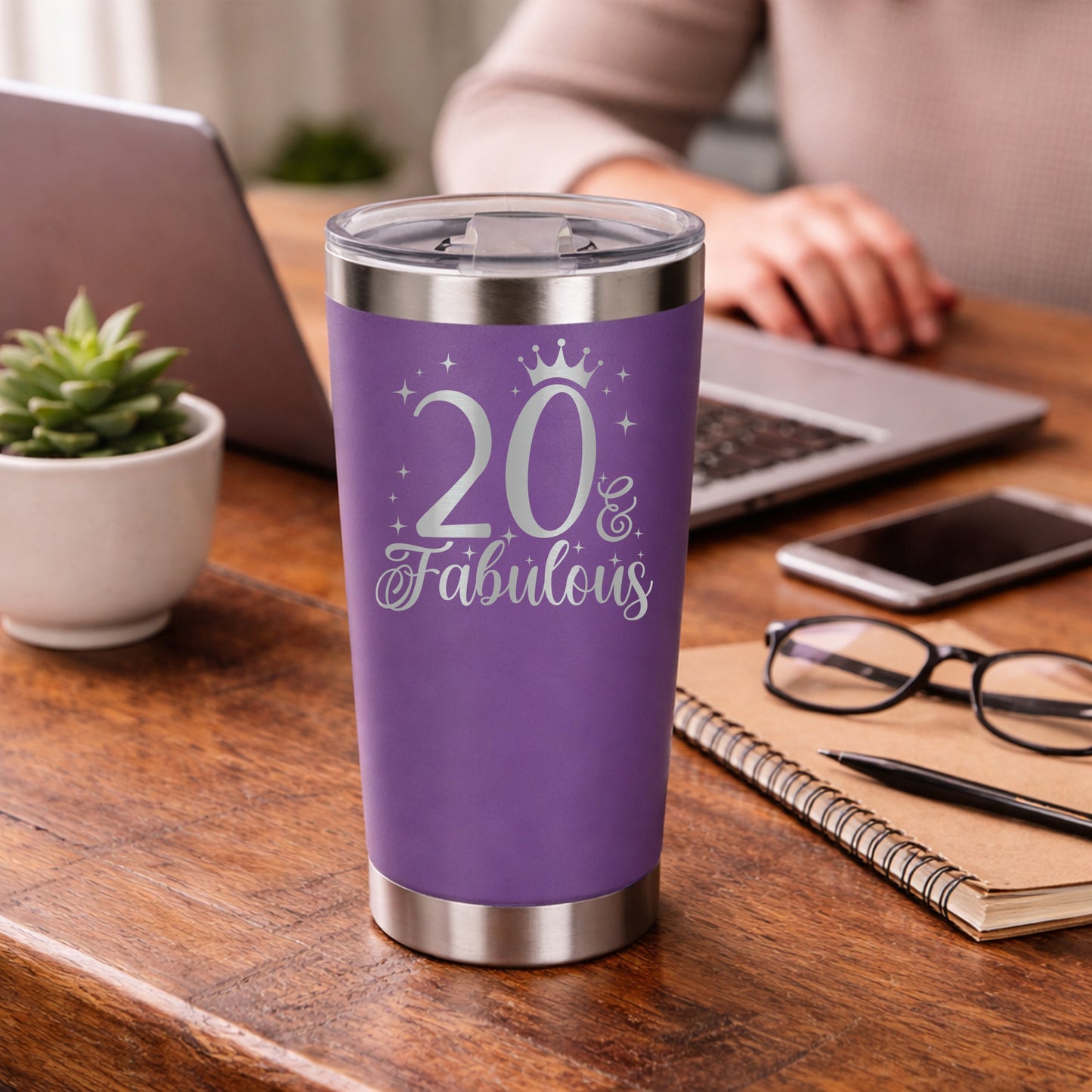 Purple Thermal Metal Coffee Cup