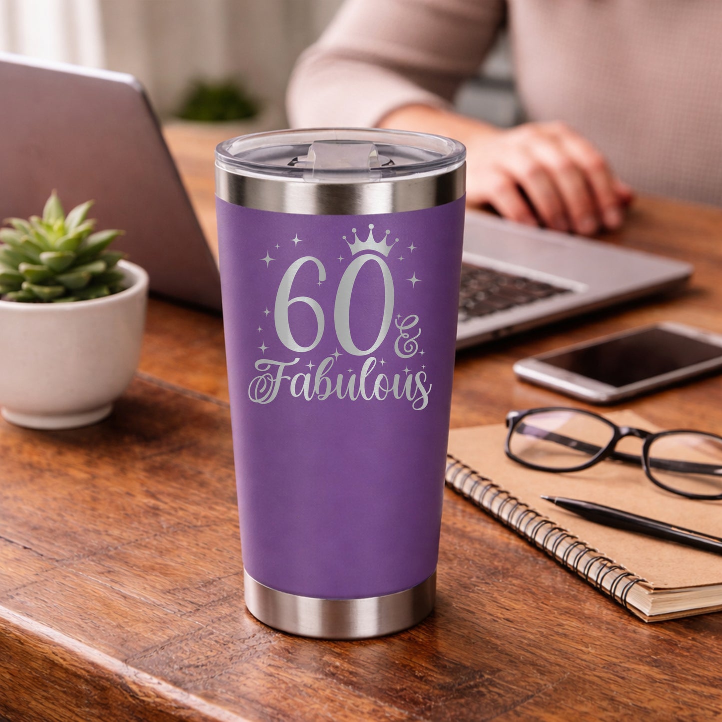 Purple Thermal Metal Coffee Cup