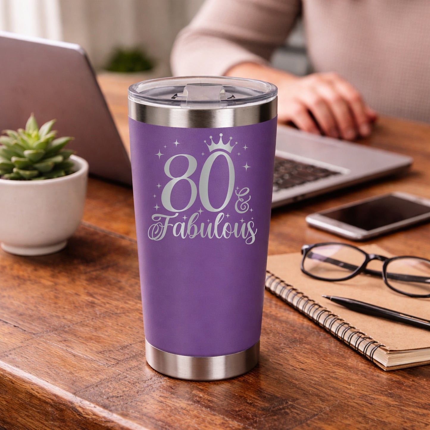 Purple Thermal Metal Coffee Cup