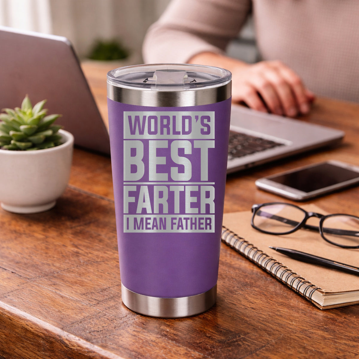 Purple Thermal Metal Coffee Cup