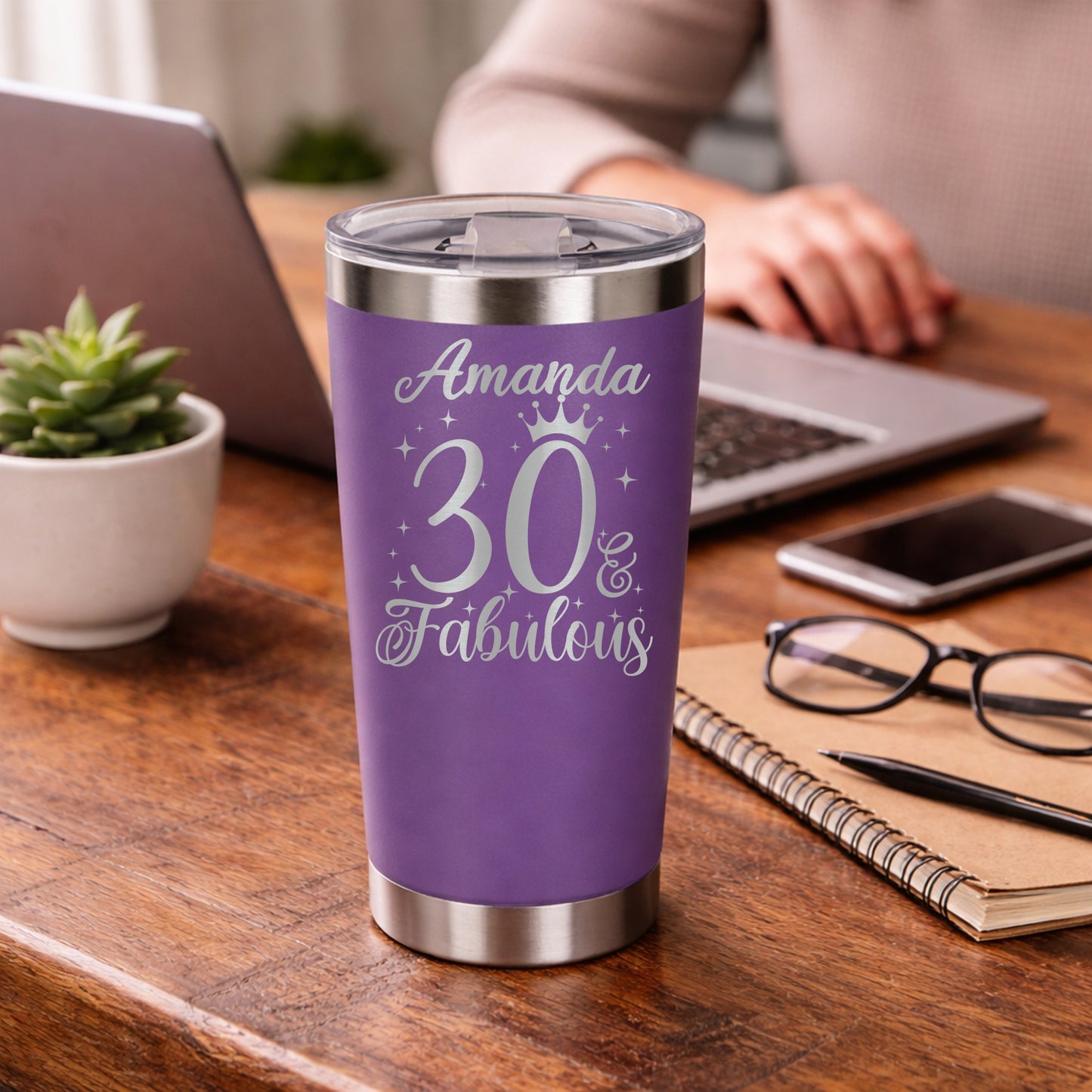 Purple Thermal Metal Coffee Cup