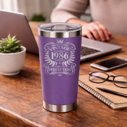 Purple Thermal Metal Coffee Cup