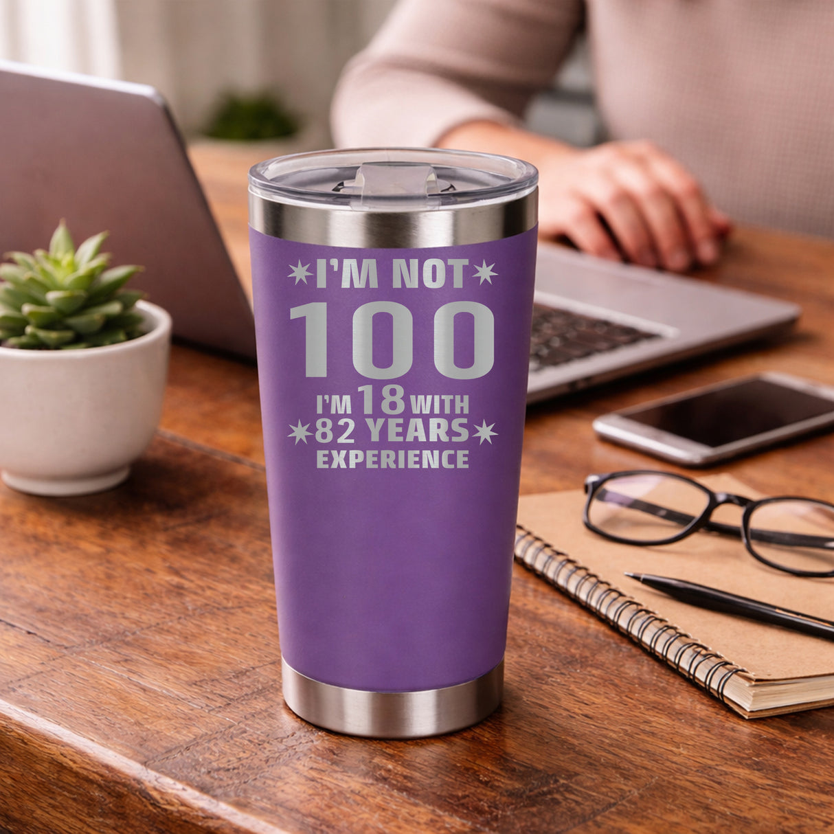 Purple Thermal Metal Coffee Cup