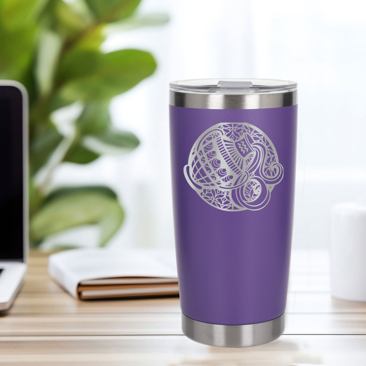 Purple Thermal Metal Coffee Cup