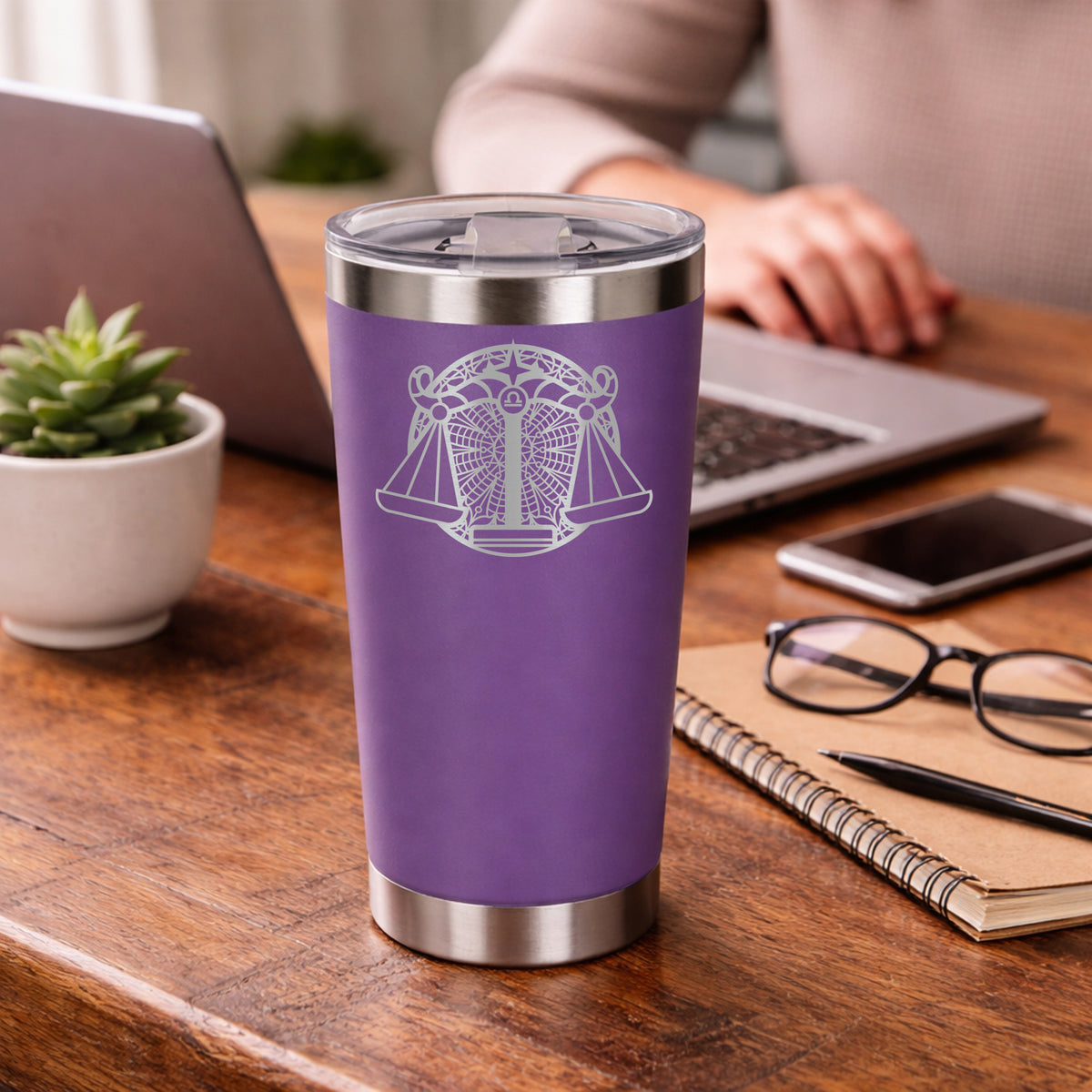 Purple Thermal Metal Coffee Cup