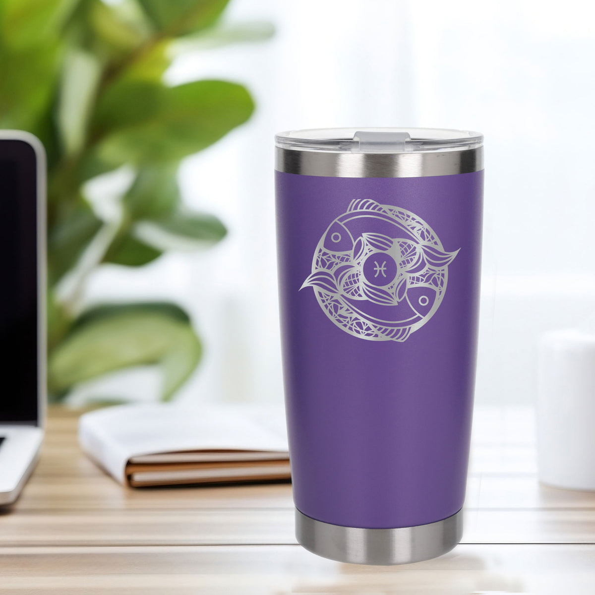 Purple Thermal Metal Coffee Cup