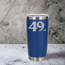Dark Blue Thermal Metal Coffee Cup