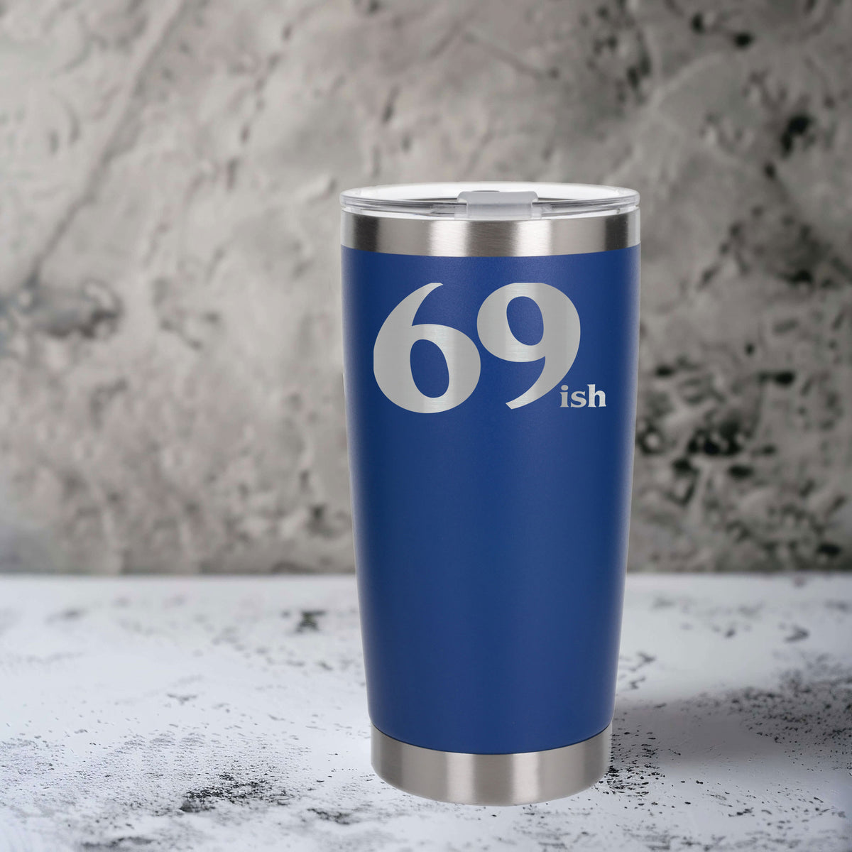 Dark Blue Thermal Metal Coffee Cup