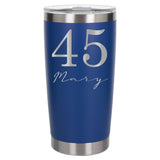 Dark Blue Thermal Metal Coffee Cup